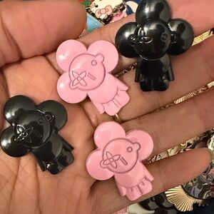 Bundle of 4 Pink and Black vivi DIY charms